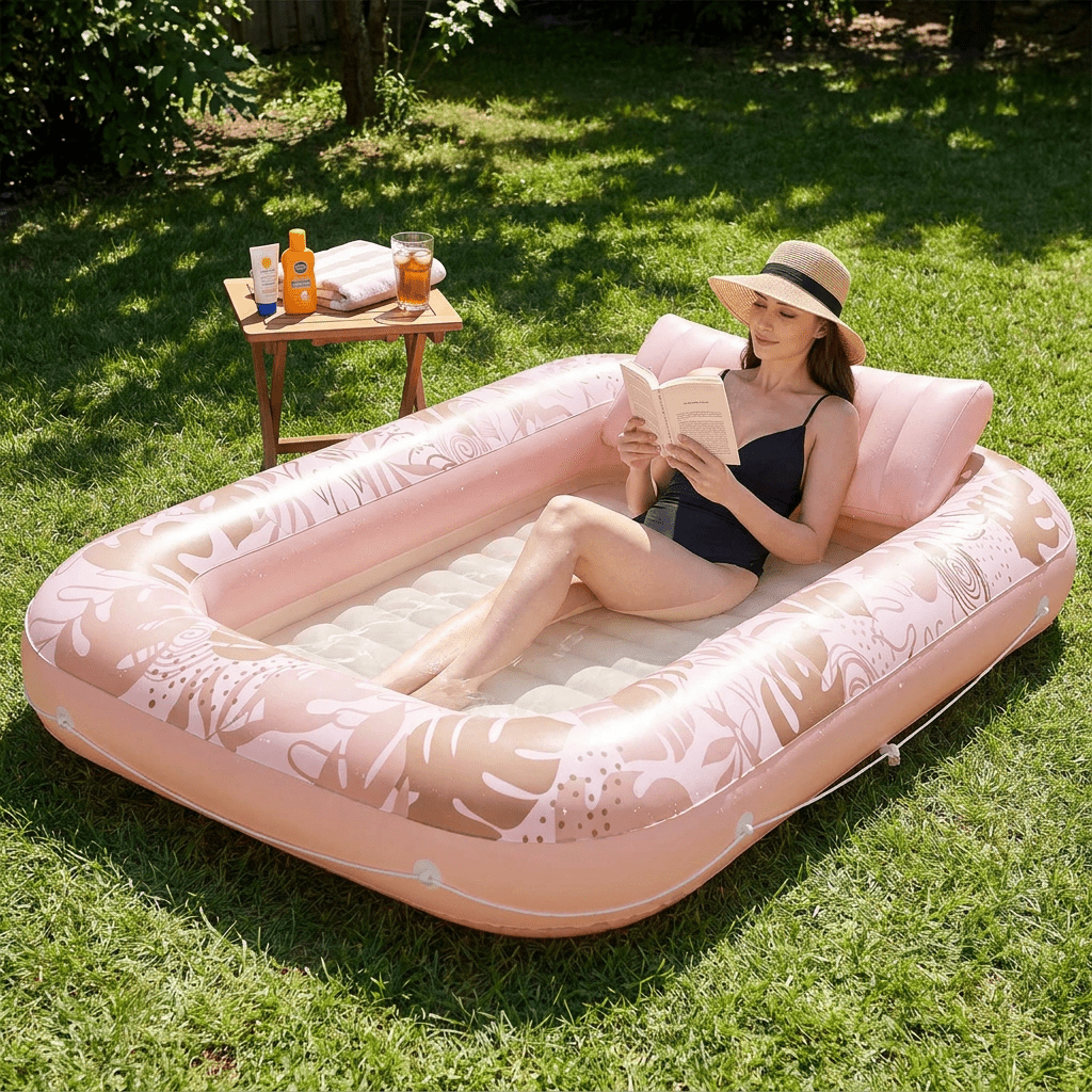 Magneto Inflatable Tanning Pool Lounger - Adult Tanning Pool, Water