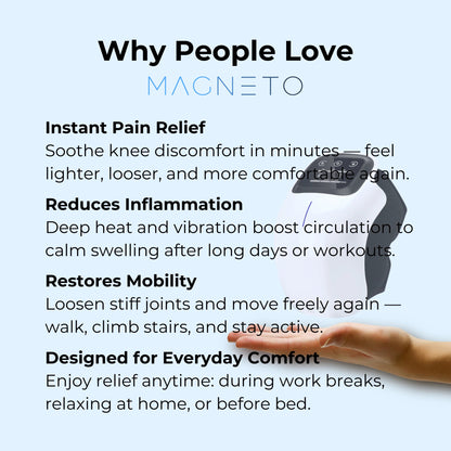 Magneto Knee Relief Pro™ – 3 - in - 1 Heated Knee Therapy Massager - Magneto